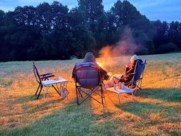 Open fire at night