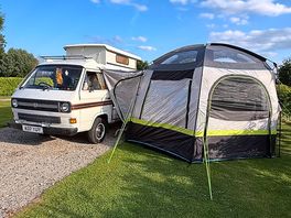 Well sized hard standing pitch with plenty in of room for the awning
