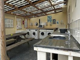 Communal lounge is available, equipped with a microwave, freezer, sink, laundry table, three-pin …