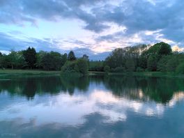 Sunset walk around the lake