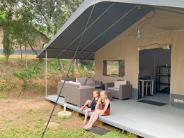 This spacious safari tent is wonderfully spacious