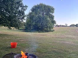 Fire pits and logs available on site