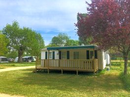 The exterior view of the caravan