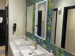 Modern toilet block