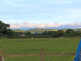 View from the campsite to beeston castle