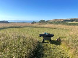 An individual pitch & the little trolley to move your stuff around