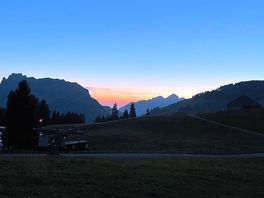Sunset in the mountains.