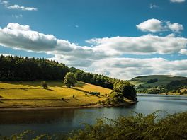Look from the bridge towards the farm