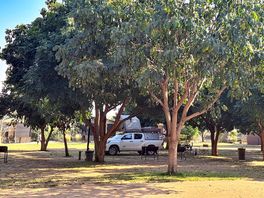 Grass campsite with electric points