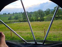 View through the arch window