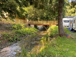 Lovely stream behind pitch