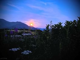 The moon rising over skiddaw and bassenthwaite lake