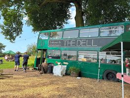 Boycie bus currently serving paninis and drinks