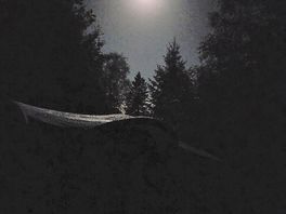 Moon setting over camp.