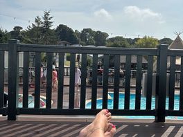 Chilling by pool