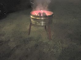 Night time chill with the fire pit when kids in bed.