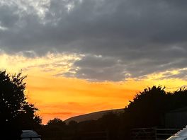 A sunset from our camping pitch towards saunton sands