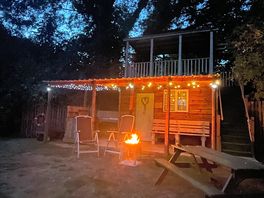 At night