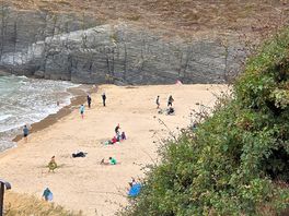 Cliff top view mwnt beach