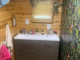 Toilets well decorated and clean