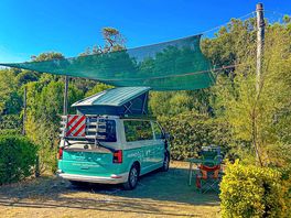 Shaded touring pitches with electric connection