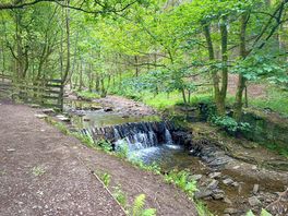 Wander down to the waterfall