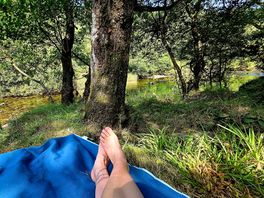 Beautiful river next to your tent