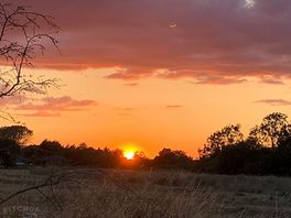 Sunset from back of van