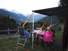 Pitch overlooking the valley