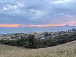 Sunset from top of the field.