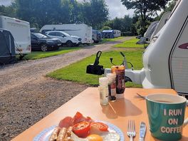 Our door breakfast in the sun