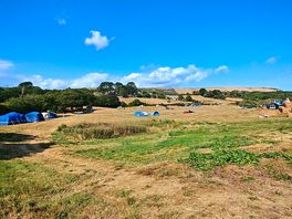 View of the spacious campsite