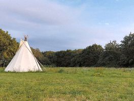 Tipi à la fin de la journée
