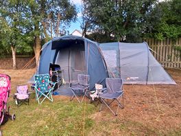 Decent sized pitch still plenty of space considering how big our tent is