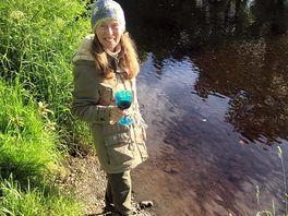 Sara checking for minnows 🐟