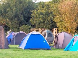 Tiny tent for two people with no car