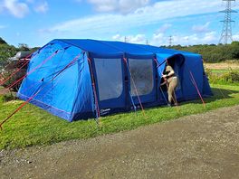 Very large pitches, more than adequate for for our lagre tent with room to spare.
