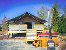 Lodges with private wood-fired hot tub