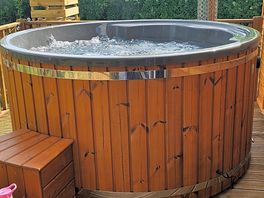 Pod comes with a hot tub