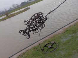 Nice metal art around lake
