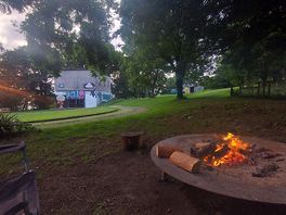 Firepit at sunset