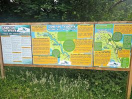 The sign near the visitor centre after you walked over the bridge