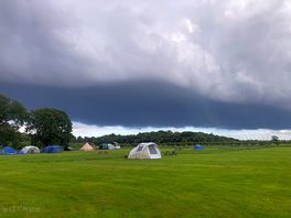 Storm coming in over the fields