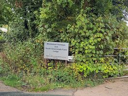 Entrance sign.