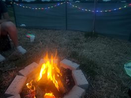 Fire pit at sundown