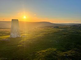 Trig point walk at sunset