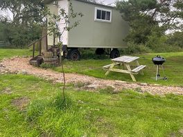 The shepherds hut , they also have cottages and glamming pod options