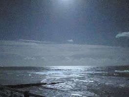 Charmouth beach by night