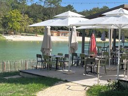 Bar at the beautiful lake. 2 minute walk from site
