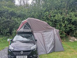 Roof tent pitch